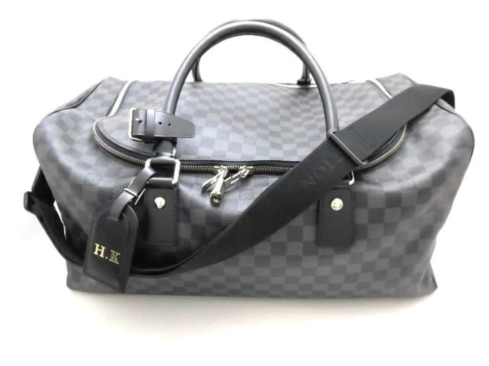 LOUIS VUITTON Roadster Boston Bag Damier Graphite Black